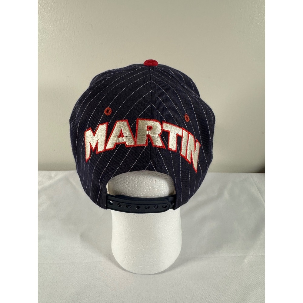 Vintage Mark Martin NASCAR Hat #6 Ford Valvoline Pinstripe Snapback Cap Navy Red - Picture 4 of 5